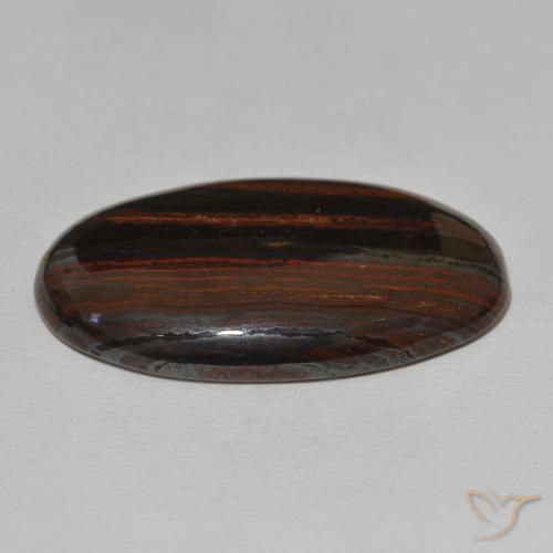 Matrice di occhio di tigre Multicolore naturale da 34.30 ct, Ovale, Opaco