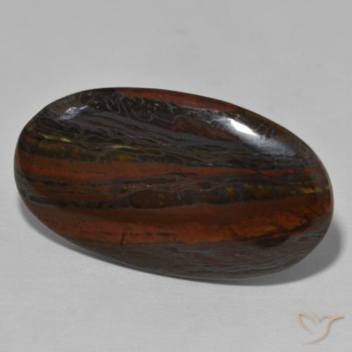 Matrice di occhio di tigre Multicolore naturale da 32.15 ct, Ovale, Opaco