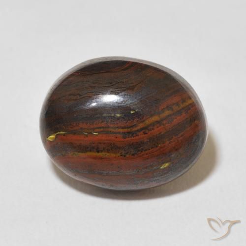 12.50ct Naturale Multicolore Matrice di occhio di tigre, Ovale, Opaco