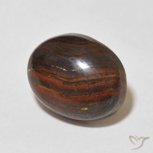 Matrice di occhio di tigre Multicolore naturale da 12.50 ct, Ovale, Opaco