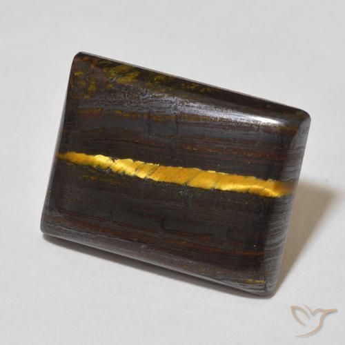 Matrice di occhio di tigre Multicolore naturale da 23.57 ct, Taglio a baguette, Opaco
