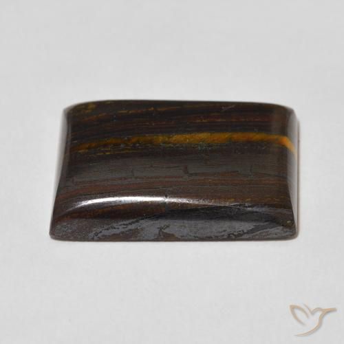Matrice di occhio di tigre Multicolore naturale da 23.57 ct, Taglio a baguette, Opaco