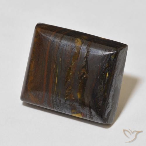 Matrice di occhio di tigre Multicolore naturale da 27.25 ct, Taglio a baguette, Opaco