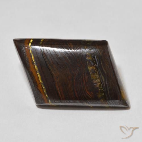 28.02ct Naturale Multicolore Matrice di occhio di tigre, Taglio a fantasia, Opaco