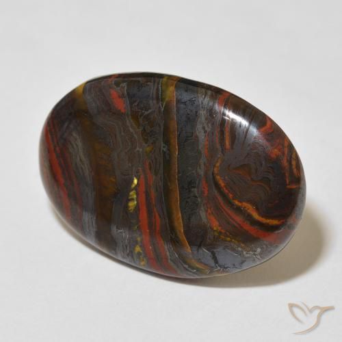 Matrice di occhio di tigre Multicolore naturale da 27.96 ct, Ovale, Opaco