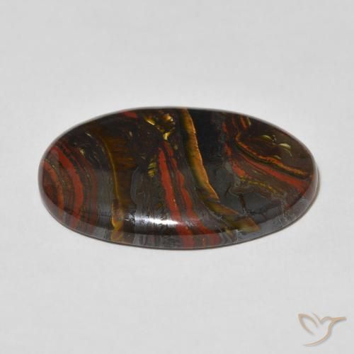 Matrice di occhio di tigre Multicolore naturale da 27.96 ct, Ovale, Opaco