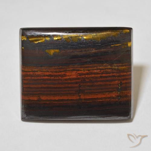 44.19ct Naturale Multicolore Matrice di occhio di tigre, Taglio a baguette, Opaco