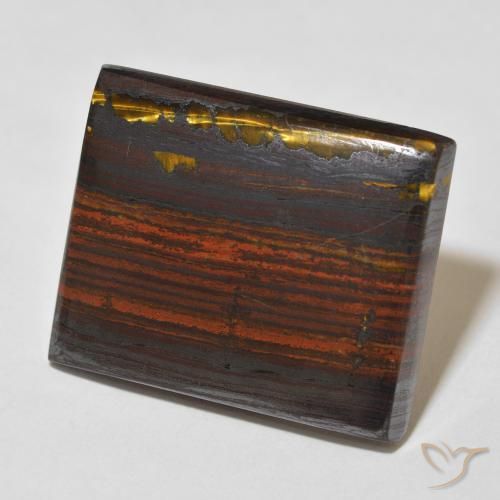 Matrice di occhio di tigre Multicolore naturale da 44.19 ct, Taglio a baguette, Opaco