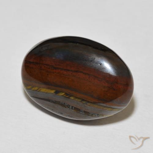 Matrice di occhio di tigre Multicolore naturale da 20.82 ct, Ovale, Opaco