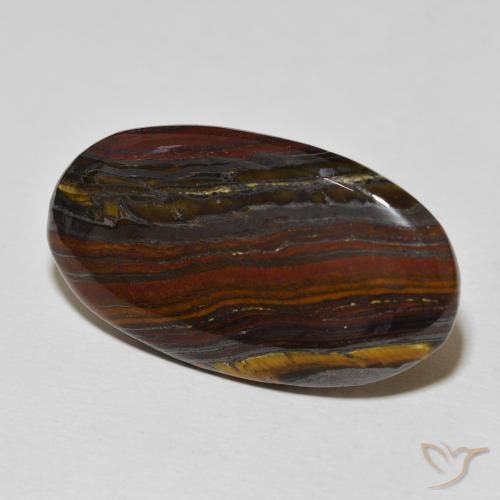 Matrice di occhio di tigre Multicolore naturale da 32.51 ct, Ovale, Opaco