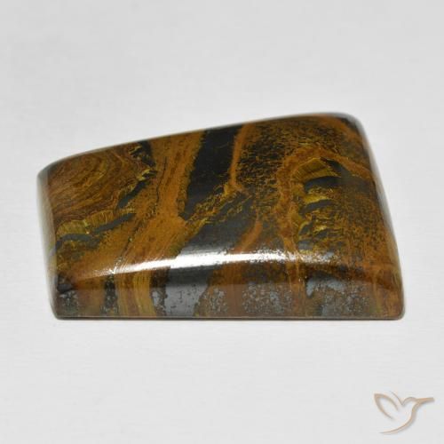 Matrice di occhio di tigre Multicolore naturale da 67.54 ct, Taglio a baguette, Opaco