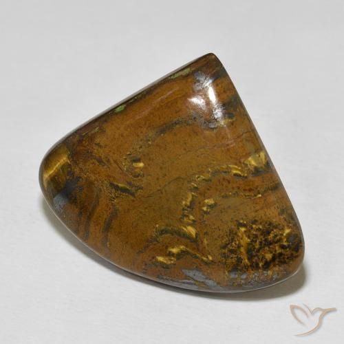 Matrice di occhio di tigre Multicolore naturale da 41.83 ct, Forma a pera, Opaco