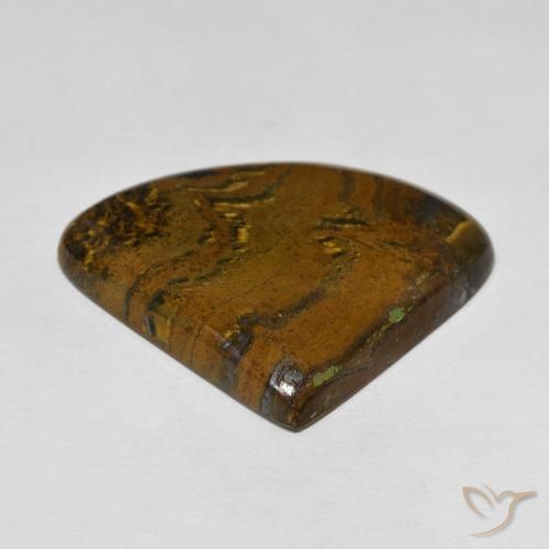 Matrice di occhio di tigre Multicolore naturale da 41.83 ct, Forma a pera, Opaco