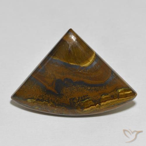 34.44ct Naturale Multicolore Matrice di occhio di tigre, Taglio trillion, Opaco