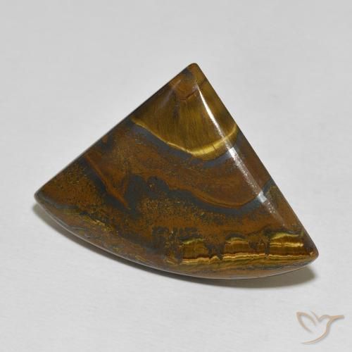 Matrice di occhio di tigre Multicolore naturale da 34.44 ct, Taglio trillion, Opaco