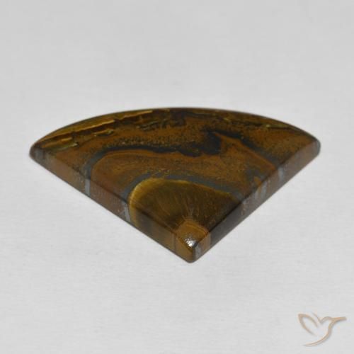 Matrice di occhio di tigre Multicolore naturale da 34.44 ct, Taglio trillion, Opaco
