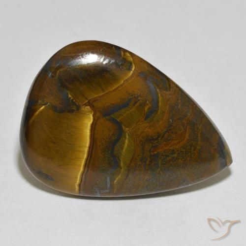 Matrice di occhio di tigre Multicolore naturale da 56.27 ct, Forma a pera, Opaco