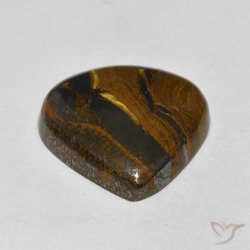 Matrice di occhio di tigre Multicolore naturale da 23.86 ct, Forma a pera, Opaco