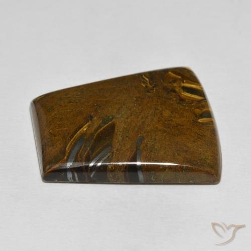 Matrice di occhio di tigre Multicolore naturale da 45.29 ct, Taglio a baguette, Opaco