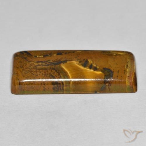 Matrice di occhio di tigre Marrone dorato naturale da 36.09 ct, Taglio a baguette, Opaco