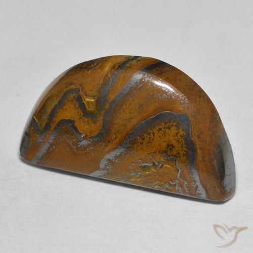 Matrice di occhio di tigre Marrone caldo naturale da 36.48 ct, Taglio a fantasia, Opaco