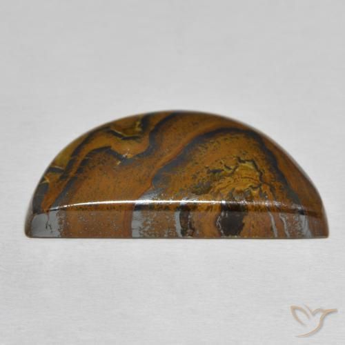 Matrice di occhio di tigre Marrone caldo naturale da 36.48 ct, Taglio a fantasia, Opaco