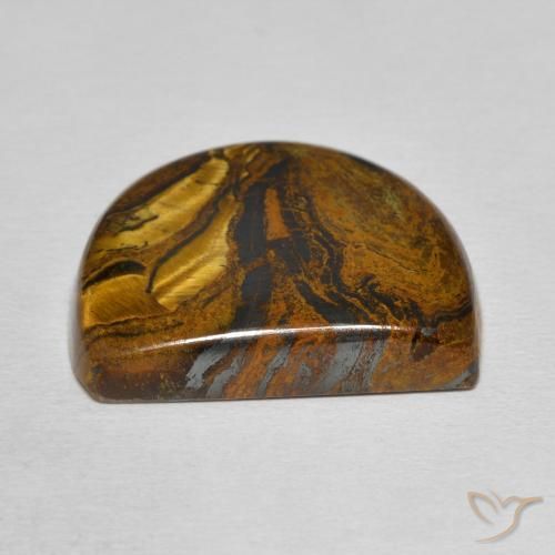 Matrice di occhio di tigre Marrone medio naturale da 26.82 ct, Taglio a fantasia, Opaco