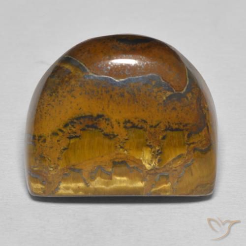 40.11ct Naturale Marrone medio Matrice di occhio di tigre, Taglio a fantasia, Opaco