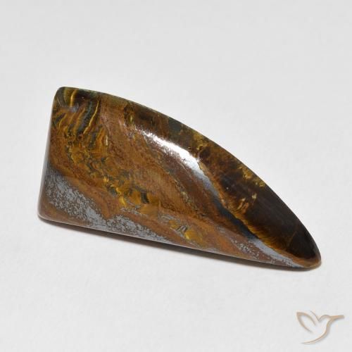 Matrice di occhio di tigre Marrone dorato naturale da 37.54 ct, Taglio a fantasia, Opaco