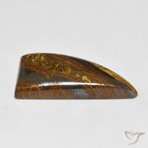 Matrice di occhio di tigre Marrone dorato naturale da 37.54 ct, Taglio a fantasia, Opaco