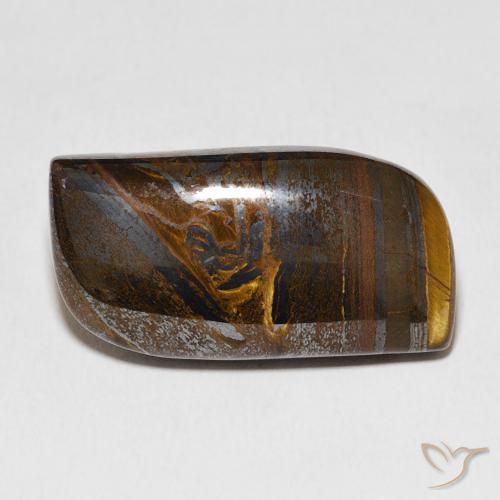 Matrice di occhio di tigre Marrone caldo naturale da 33.73 ct, Taglio a fantasia, Opaco