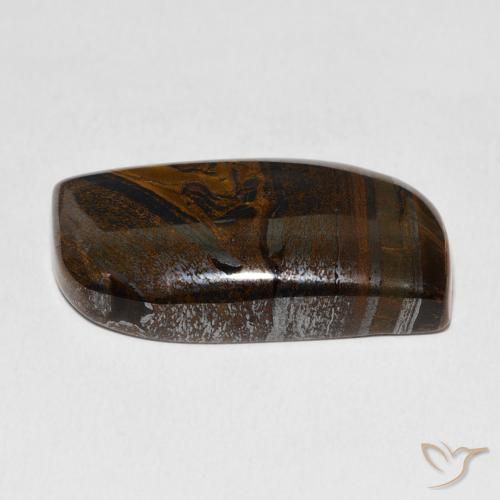 Matrice di occhio di tigre Marrone caldo naturale da 33.73 ct, Taglio a fantasia, Opaco