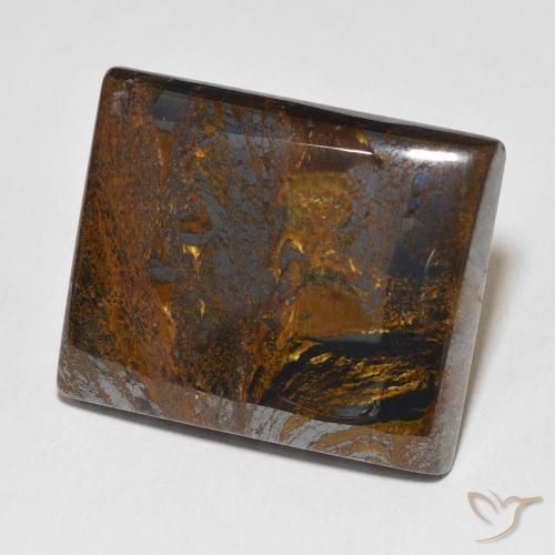 Matrice di occhio di tigre Marrone caldo naturale da 58.40 ct, Taglio a baguette, Opaco