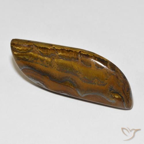 Matrice di occhio di tigre Marrone giallastro naturale da 68.44 ct, Taglio a fantasia, Opaco