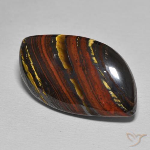 Matrice di occhio di tigre Multicolore naturale da 23.18 ct, Taglio a fantasia, Opaco