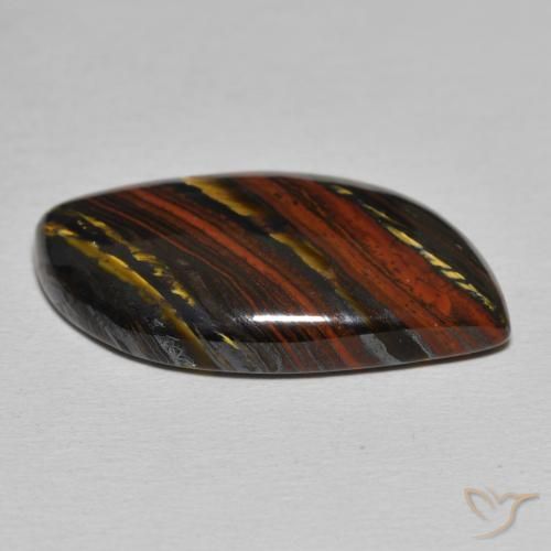 Matrice di occhio di tigre Multicolore naturale da 23.18 ct, Taglio a fantasia, Opaco