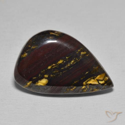 15.67ct Naturale Multicolore Matrice di occhio di tigre, Taglio a fantasia, Opaco