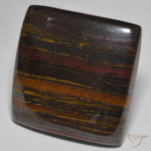 Matrice di occhio di tigre Multicolore naturale da 40.44 ct, Quadrato, Opaco