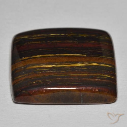 Matrice di occhio di tigre Multicolore naturale da 40.44 ct, Quadrato, Opaco