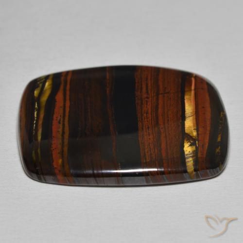 Matrice di occhio di tigre Multicolore naturale da 38.90 ct, Cuscino, Opaco