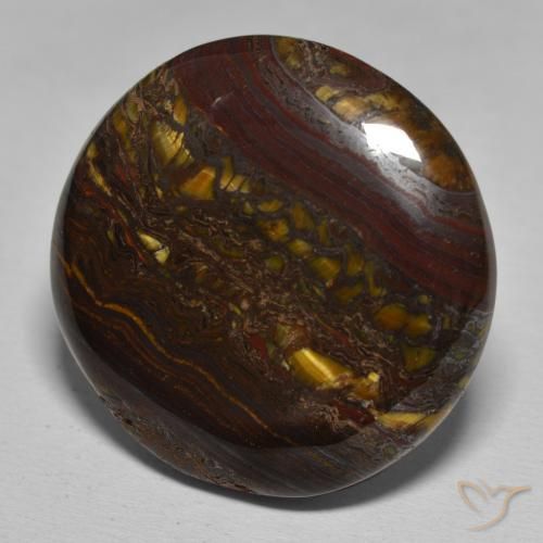 Matrice di occhio di tigre Multicolore naturale da 48.70 ct, Rotondo, Opaco