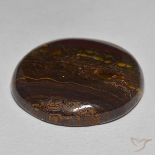 Matrice di occhio di tigre Multicolore naturale da 48.70 ct, Rotondo, Opaco
