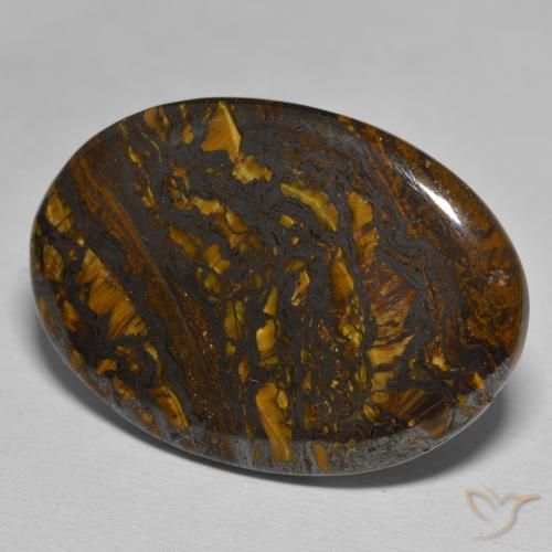 Matrice di occhio di tigre Multicolore naturale da 43.85 ct, Ovale, Opaco