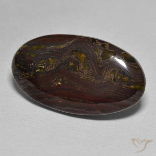 Matrice di occhio di tigre Multicolore naturale da 25.06 ct, Ovale, Opaco