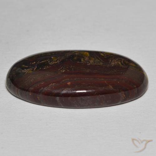 Matrice di occhio di tigre Multicolore naturale da 25.06 ct, Ovale, Opaco