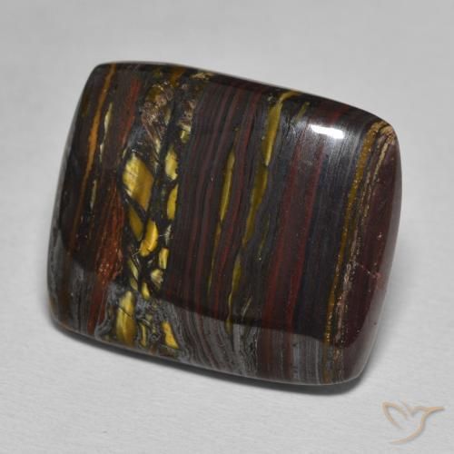 Matrice di occhio di tigre Multicolore naturale da 23.59 ct, Cuscino, Opaco