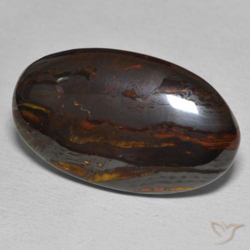 Matrice di occhio di tigre Multicolore naturale da 20.35 ct, Ovale, Opaco