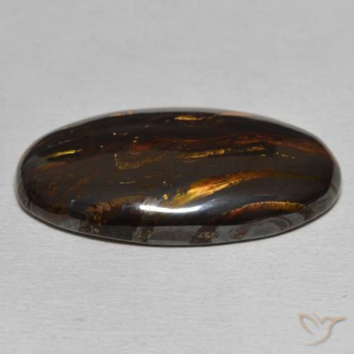 Matrice di occhio di tigre Multicolore naturale da 20.35 ct, Ovale, Opaco