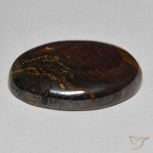 Matrice di occhio di tigre Multicolore naturale da 25.87 ct, Ovale, Opaco