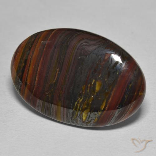Matrice di occhio di tigre Multicolore naturale da 27.99 ct, Ovale, Opaco
